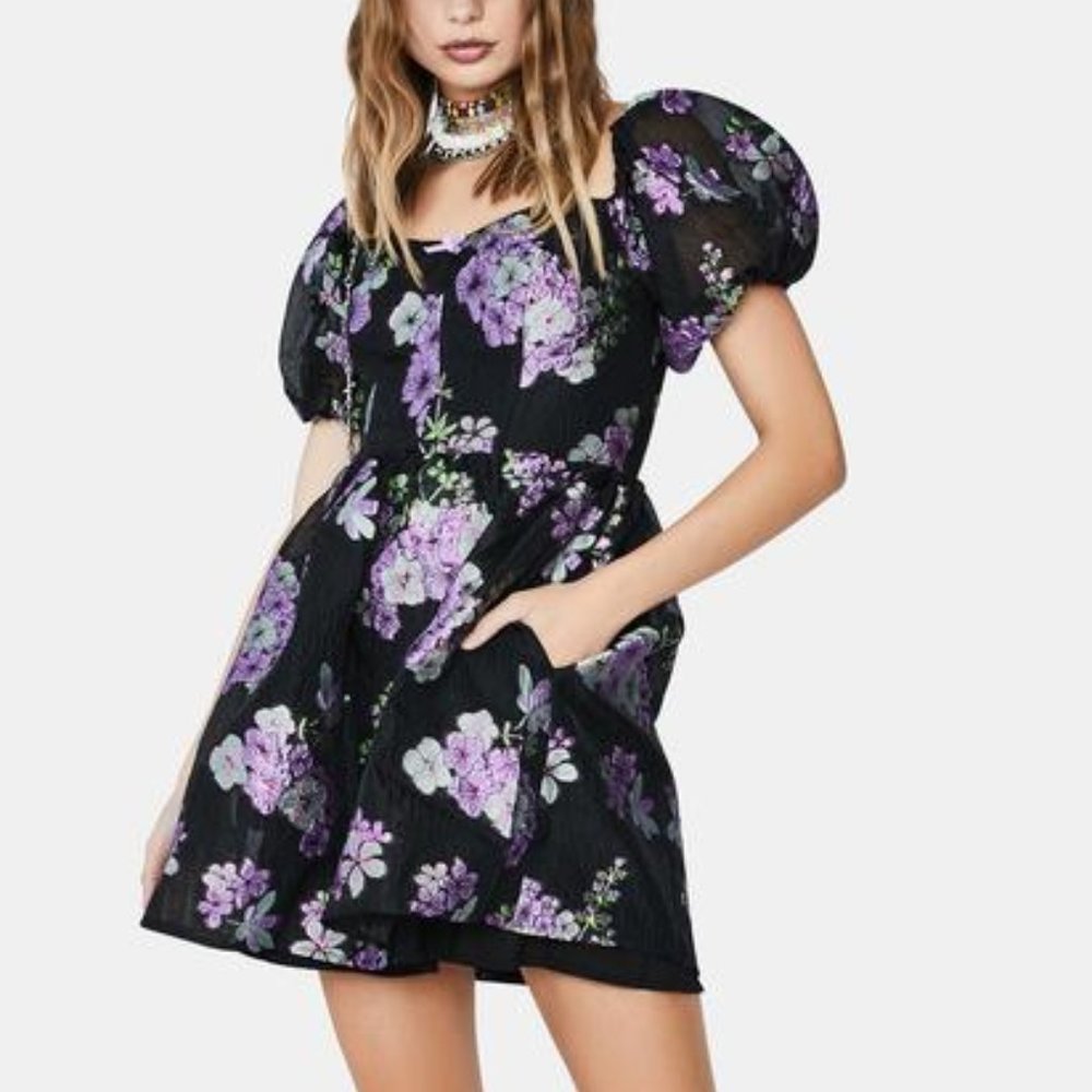 NWT For Love & Lemons Thayne Jacquard Mini Dress